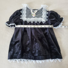 Load image into Gallery viewer, Vintage Black Velvet Dress 2t
