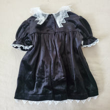 Load image into Gallery viewer, Vintage Black Velvet Dress 2t
