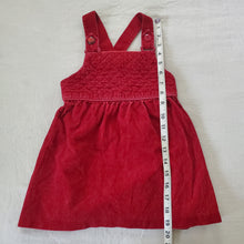 Load image into Gallery viewer, Vintage Velvet Quilted Red Dress 3t/4t
