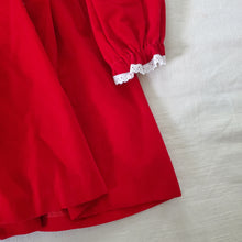 Load image into Gallery viewer, Vintage Evy Red Velvet Dress 4t
