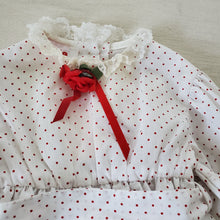 Load image into Gallery viewer, Vintage Dotted Ruffle Dress 12-18 months
