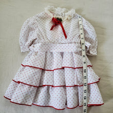 Load image into Gallery viewer, Vintage Dotted Ruffle Dress 12-18 months
