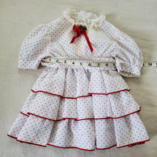 Load image into Gallery viewer, Vintage Dotted Ruffle Dress 12-18 months
