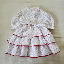 Load image into Gallery viewer, Vintage Dotted Ruffle Dress 12-18 months
