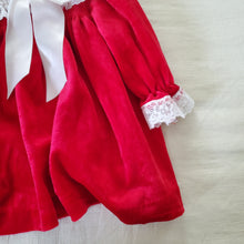 Load image into Gallery viewer, Vintage Red Velvet Dress 12 months
