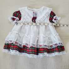 Load image into Gallery viewer, Vintage Frilly Plaid Dress 3-6 months
