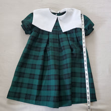 Load image into Gallery viewer, Vintage Green Tartan Plaid Dress 5t/6
