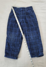 Load image into Gallery viewer, Vintage Blue/Black Plaid Pants 4t
