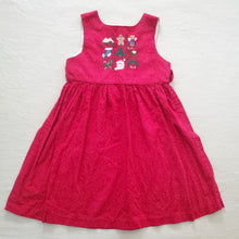 Load image into Gallery viewer, Vintage Christmas Applique Dress kids 6/7
