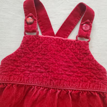 Load image into Gallery viewer, Vintage Velvet Quilted Red Dress 3t/4t
