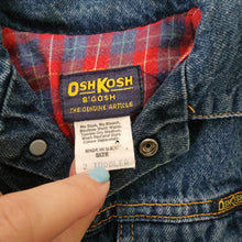 Load image into Gallery viewer, Vintage Oshkosh Flannel Lined Jean Jacket 2t
