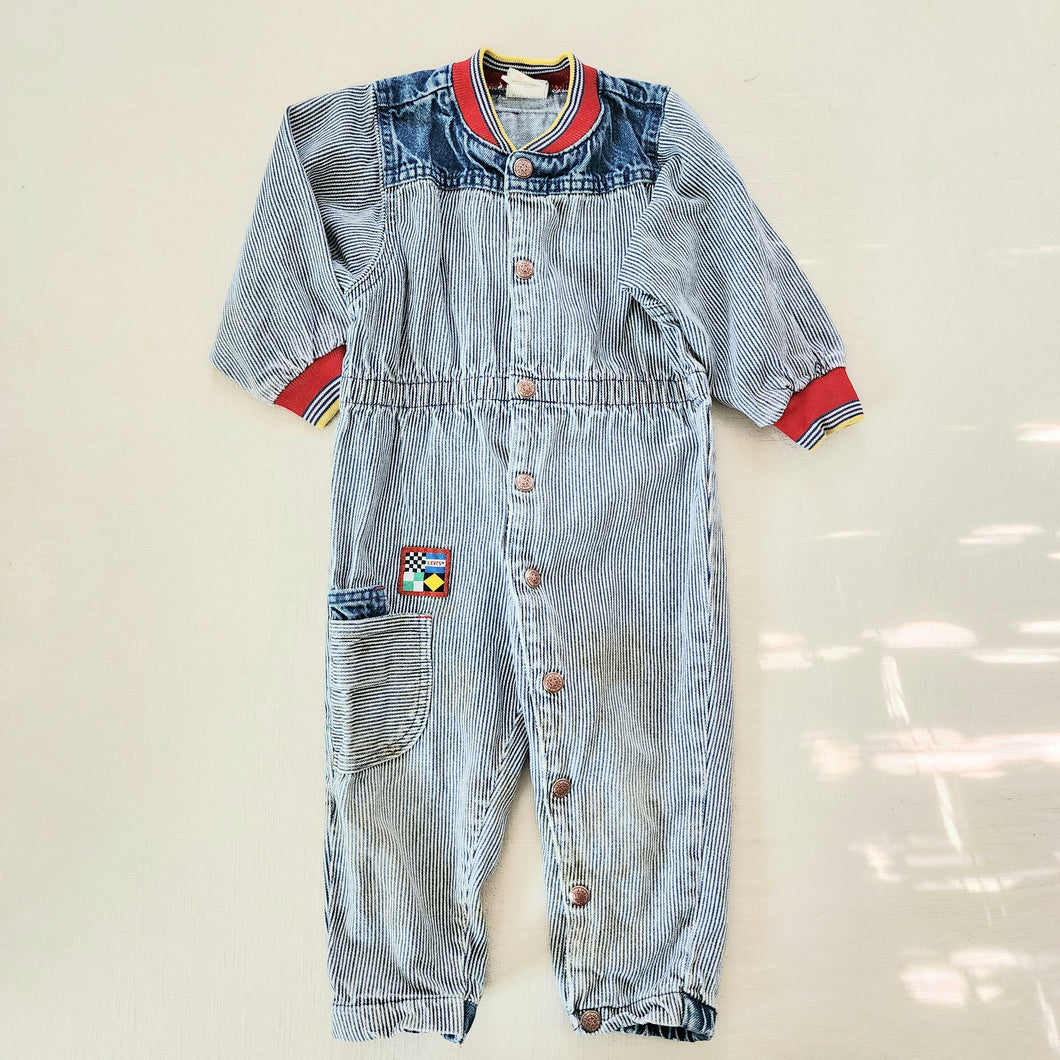 Vintage Levi's Striped Denim Bodysuit 2t/3t