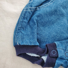 Load image into Gallery viewer, Vintage Baseball Denim Shortalls 6-9 months
