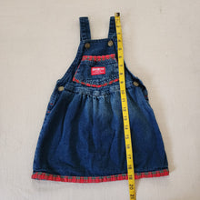 Load image into Gallery viewer, Vintage Oshkosh Denim Plaid Skirtall 2t/3t
