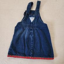 Load image into Gallery viewer, Vintage Oshkosh Denim Plaid Skirtall 2t/3t
