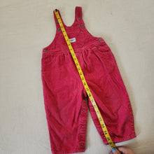 Load image into Gallery viewer, Y2k Oshkosh Pink Cord Overalls 18 months
