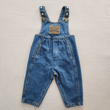 Load image into Gallery viewer, Vintage Deadstock Guess Leather Patch Overalls 6 months
