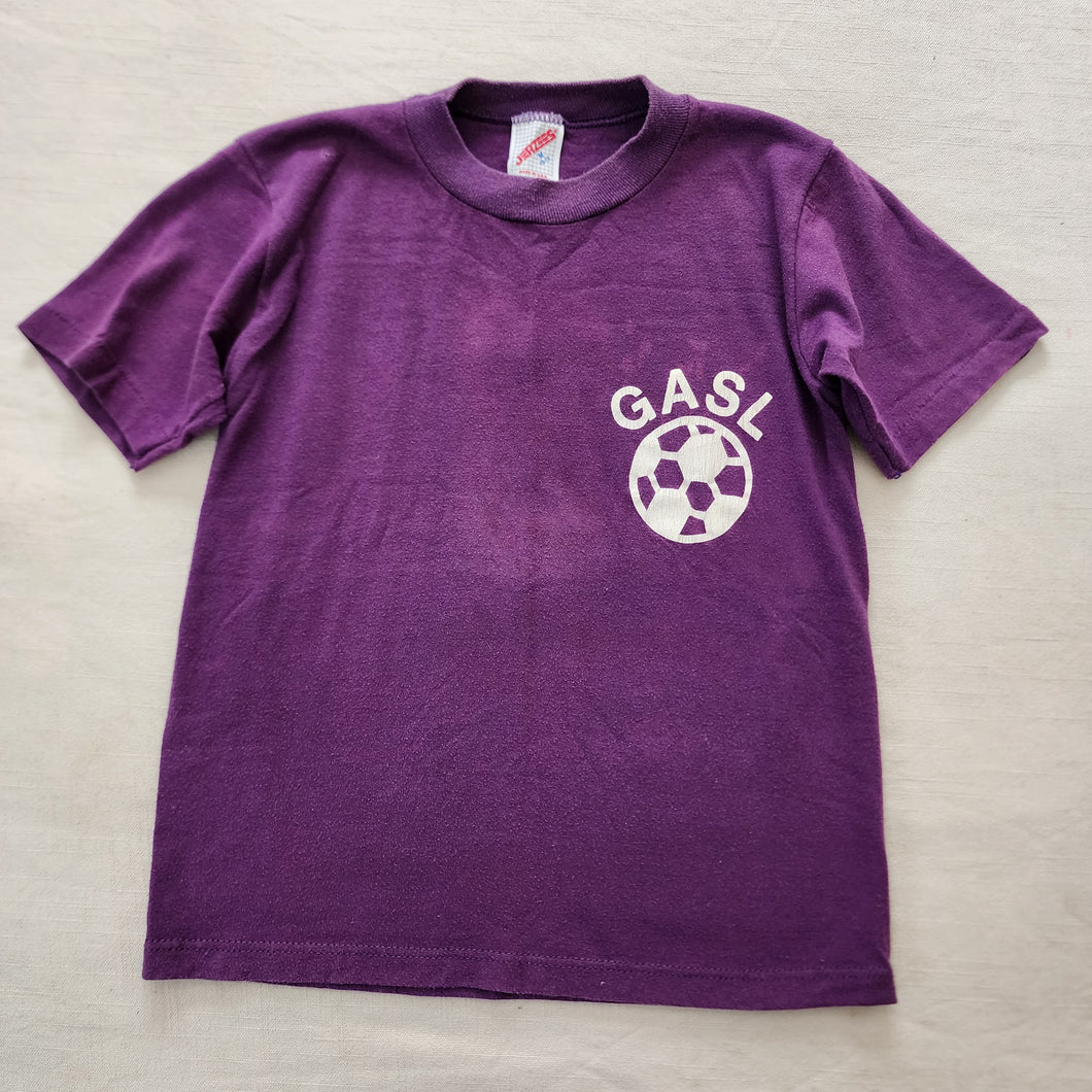 Vintage Soccer Purple Tee kids 6/7