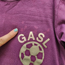 Load image into Gallery viewer, Vintage Soccer Purple Tee kids 6/7
