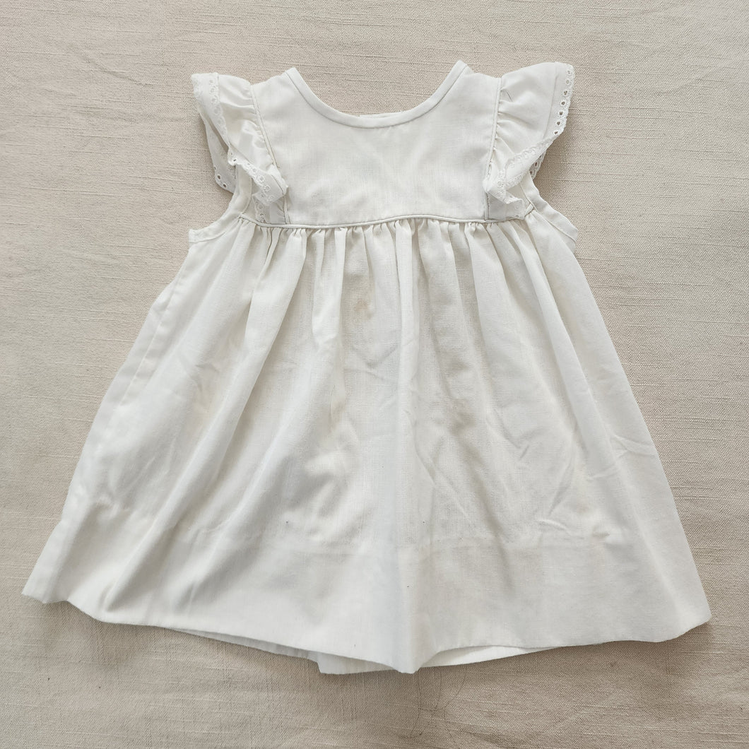 Vintage White Simple Dress 18 months