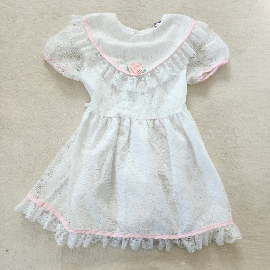 Vintage White Lace Dress 4t