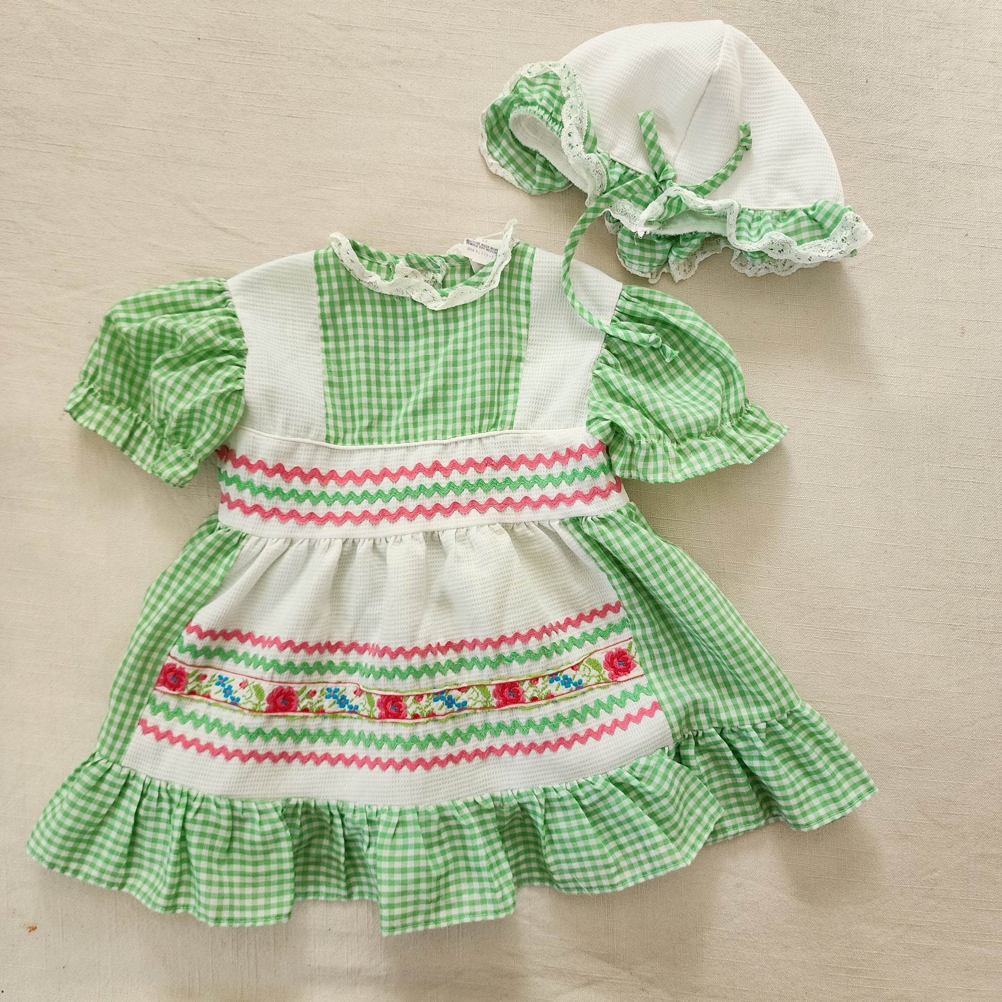 slim fit dress slacks Vintage Gingham Dress/Hat Set 18 months – Nostalgic Baby Vintage