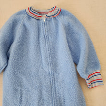 Load image into Gallery viewer, Vintage Blue Fleece Footed PJs 3t
