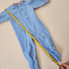 Load image into Gallery viewer, Vintage Blue Fleece Footed PJs 3t
