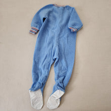 Load image into Gallery viewer, Vintage Blue Fleece Footed PJs 3t
