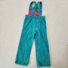 Load image into Gallery viewer, Vintage Crayon Applique Bright Overalls 3t/4t
