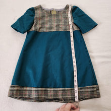 Load image into Gallery viewer, Vintage Green &amp; Plaid Dress 4t
