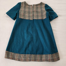 Load image into Gallery viewer, Vintage Green &amp; Plaid Dress 4t
