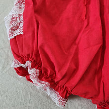 Load image into Gallery viewer, Vintage Red Lace Bubble 6-9 months
