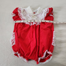 Load image into Gallery viewer, Vintage Red Lace Bubble 6-9 months
