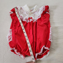 Load image into Gallery viewer, Vintage Red Lace Bubble 6-9 months
