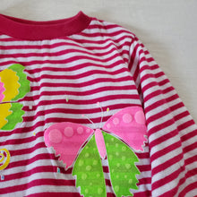 Load image into Gallery viewer, Vintage Butterfly Pink Striped Long Sleeve 4t/5t
