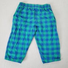 Load image into Gallery viewer, Vintage Blue/Green Gingham Pants 12 months *flaw
