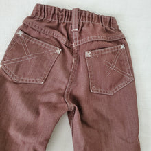 Load image into Gallery viewer, Vintage 70s Brown Flared Pants 4t/5t *flaw
