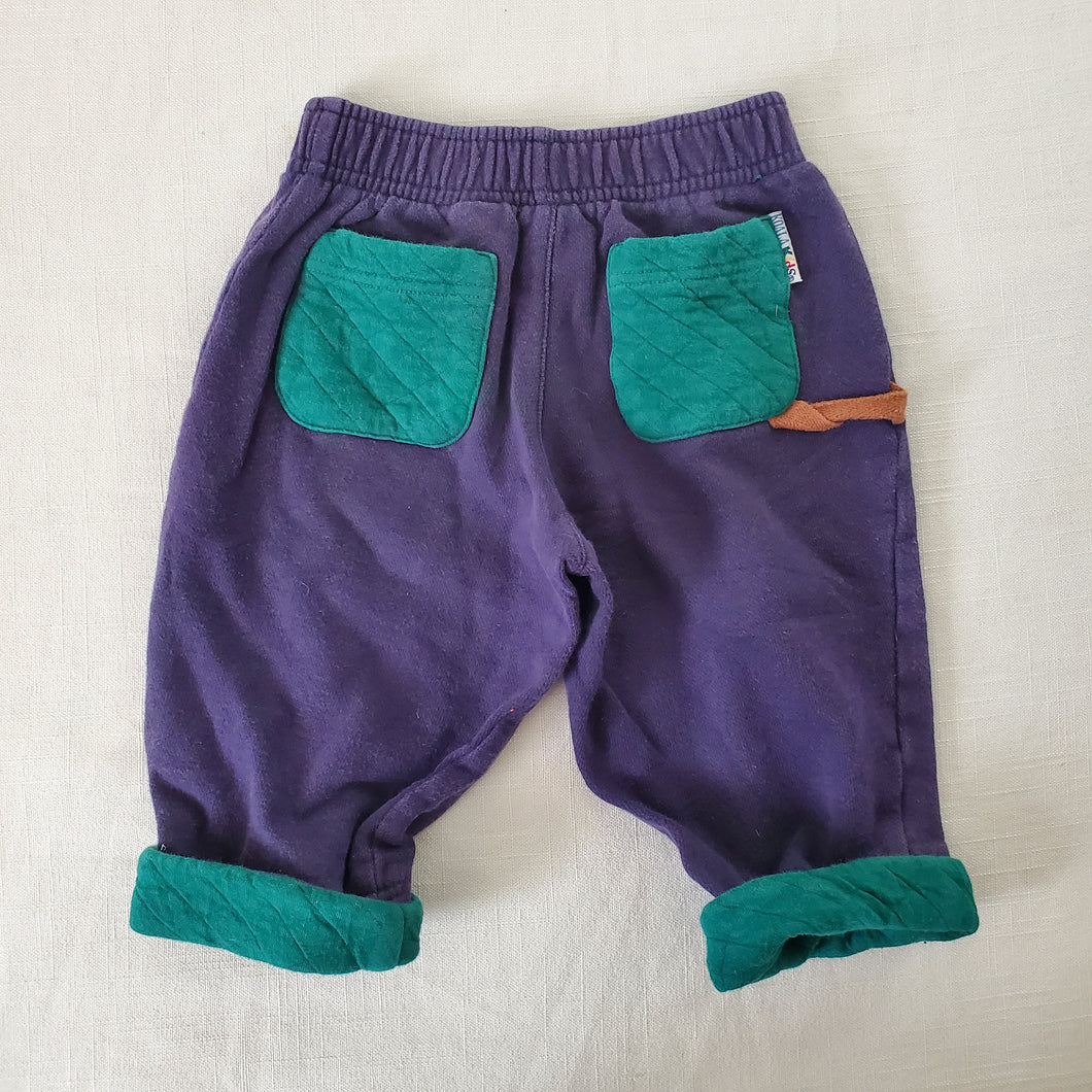 Vintage Purple/Green Sweatpants 12-18 months