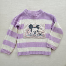 Load image into Gallery viewer, Vintage Mickey Mouse Striped Knit Sweater 3t
