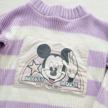 Load image into Gallery viewer, Vintage Mickey Mouse Striped Knit Sweater 3t
