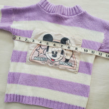 Load image into Gallery viewer, Vintage Mickey Mouse Striped Knit Sweater 3t
