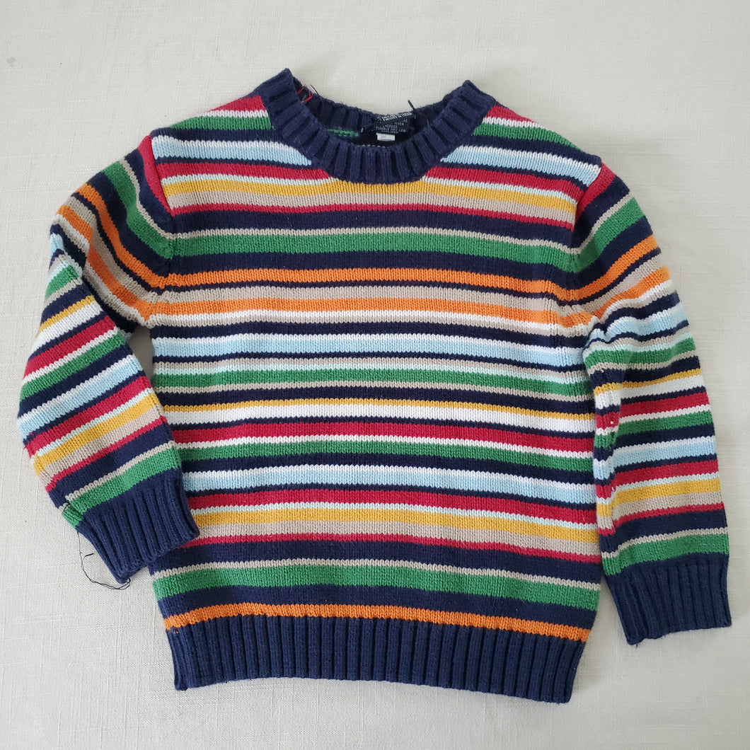 Y2k Multicolored Striped Knit Sweater 4t