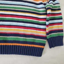 Load image into Gallery viewer, Y2k Multicolored Striped Knit Sweater 4t
