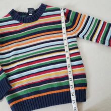 Load image into Gallery viewer, Y2k Multicolored Striped Knit Sweater 4t
