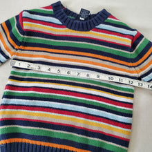 Load image into Gallery viewer, Y2k Multicolored Striped Knit Sweater 4t
