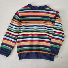 Load image into Gallery viewer, Y2k Multicolored Striped Knit Sweater 4t
