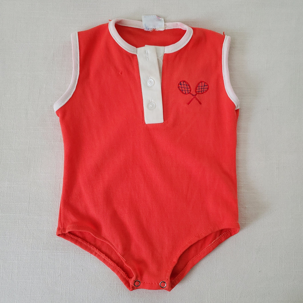 Vintage 70s Tennis One Piece 2t