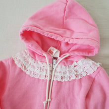 Load image into Gallery viewer, Vintage Pink Frilly Hooded Sweater 2t
