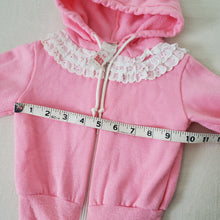 Load image into Gallery viewer, Vintage Pink Frilly Hooded Sweater 2t
